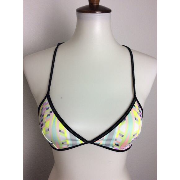 Victoria's Secret Swim Bikini Top Print Triangle Padded Swimwear - Picture 1 of 7